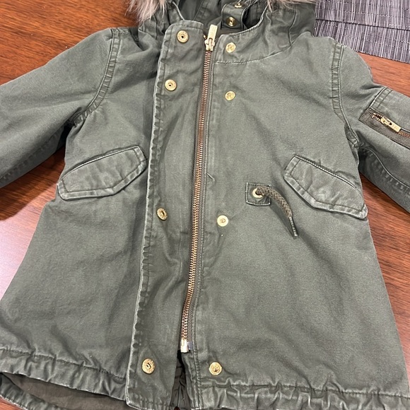 Army green Baby Gap Toddler Parka 18-24 months with zip in vest - Picture 7 of 13